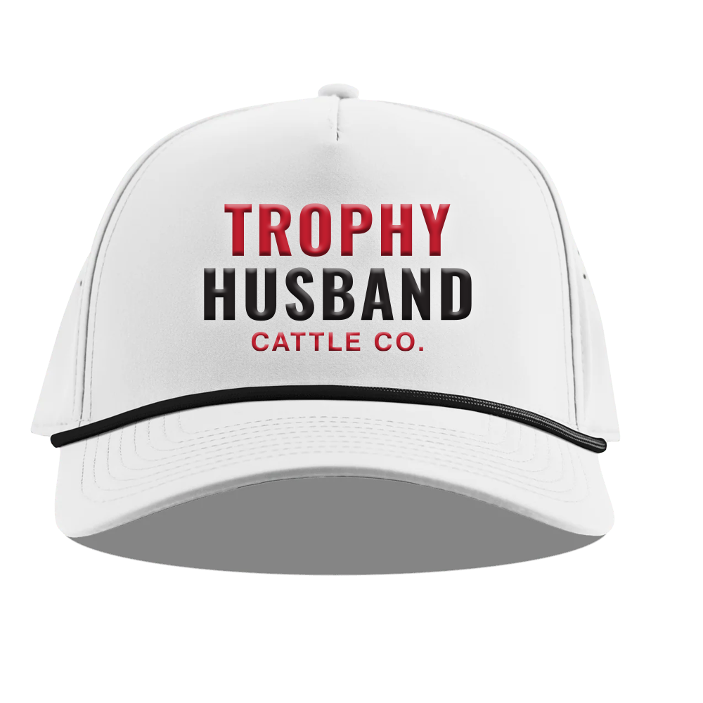 BB Bare Curved 5 Panel Rope Hat - White