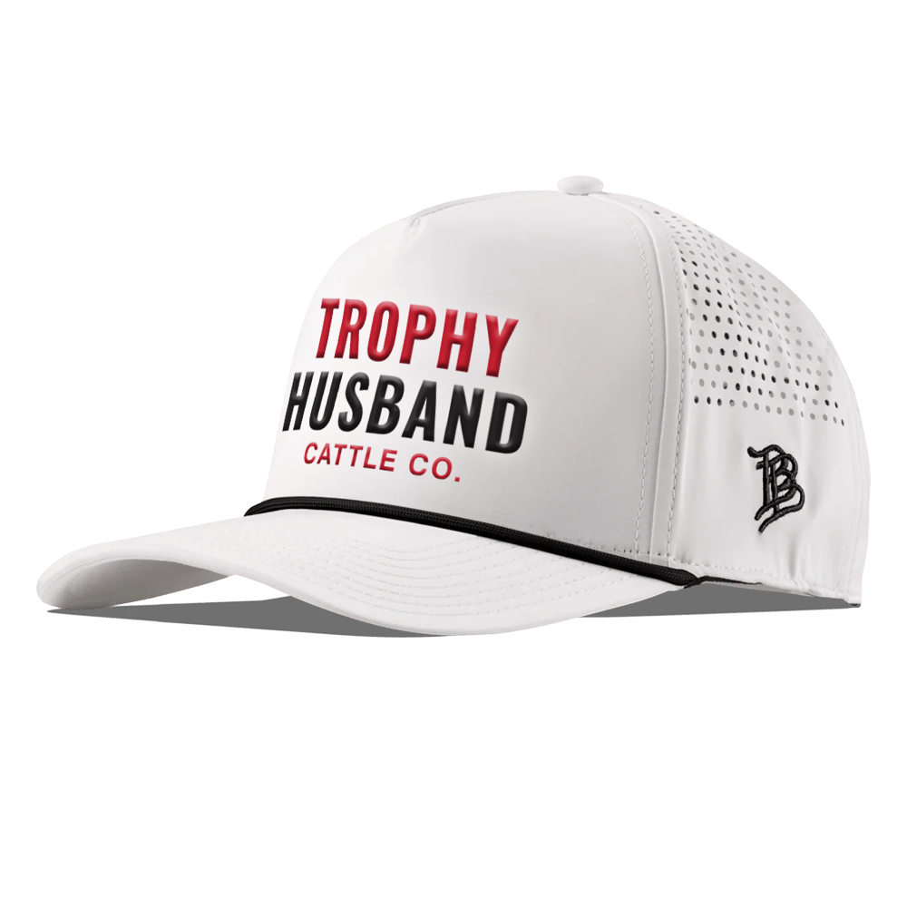 BB Bare Curved 5 Panel Rope Hat - White